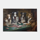 Australian Shepherd Dogs Poker Art Fußmatte (Vorderseite)