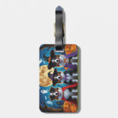 Australian Shepherd Dogs Pumpkin Halloween Funny Gepäckanhänger (Rückseite vertikal)