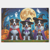 Australian Shepherd Dogs Pumpkin Halloween Funny Magnet (Vorderseite)