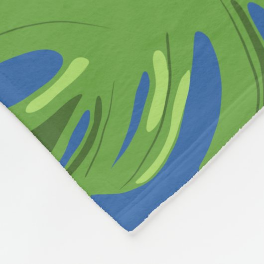 Australian Shepherd Dogs Tropical Blätter Fleecedecke (Ecke)