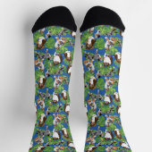 Australian Shepherd Dogs Tropical Blätter Socken (Oben)