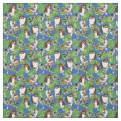 Australian Shepherd Dogs Tropical Blätter Stoff (Muster)