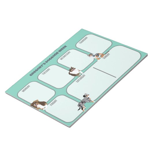 Australian Shepherd Dogs Weekly Planner Notizblock (angewinkelt)