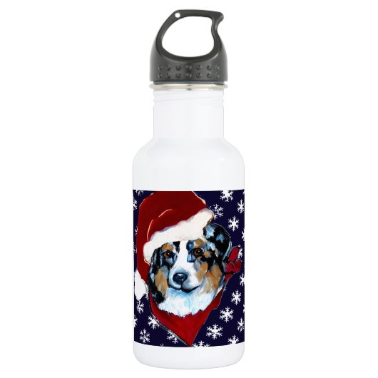 AUSTRALIAN SHEPHERD EDELSTAHLFLASCHE (Vorderseite)