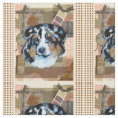 AUSTRALIAN SHEPHERD - ERNTEDANK STOFF (Nahaufnahme)