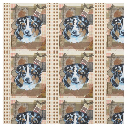 AUSTRALIAN SHEPHERD - ERNTEDANK STOFF (Muster)