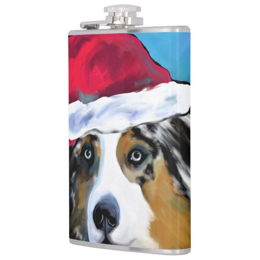 Australian Shepherd Flachmann (Links)