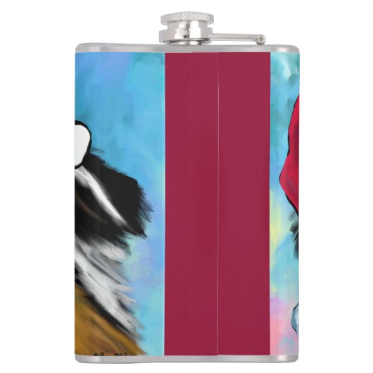 Australian Shepherd Flachmann (Rückseite)