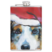 Australian Shepherd Flachmann (Vorderseite)