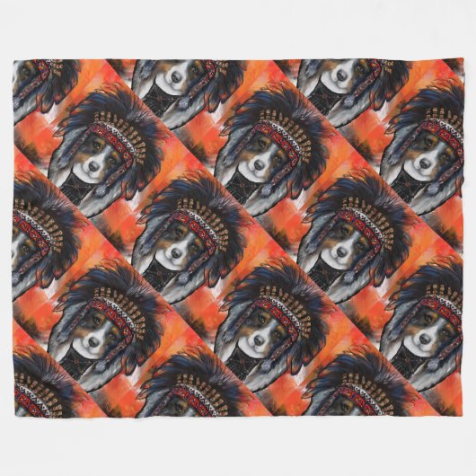 AUSTRALIAN SHEPHERD FLEECEDECKE (Vorderseite (Horizontal))