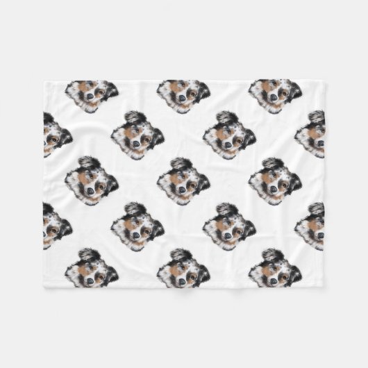 Australian Shepherd Fleecedecke (Vorderseite (Horizontal))