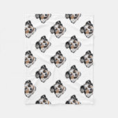 Australian Shepherd Fleecedecke (Vorderseite)