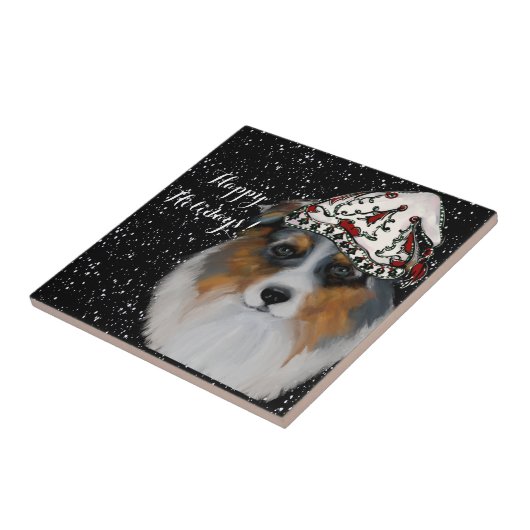 Australian Shepherd Fliese (Seite)