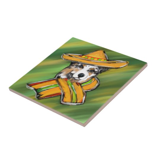 Australian Shepherd Fliese (Seite)