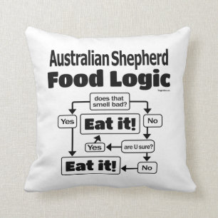Australian Shepherd Food Logic Kissen