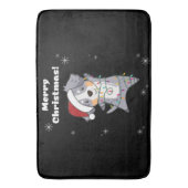 Australian Shepherd Frohe Weihnachts Winter Badematte (Vorderseite Vertikal)