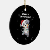 Australian Shepherd Frohe Weihnachts Winter Keramik Ornament (Rechts)