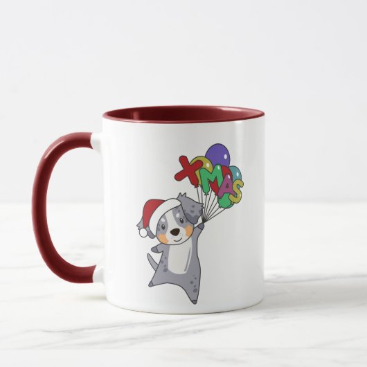 Australian Shepherd Frohe Weihnachts Winter Tasse (Links)
