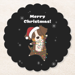 Australian Shepherd Frohe Weihnachts Winter Untersetzer