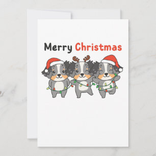 Australian Shepherd Frory Christmas Niedlich Dogs Feiertagskarte