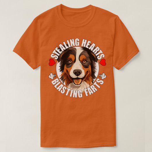 Australian Shepherd Funny Aussie Stealing Hearts B T-Shirt (Design vorne)