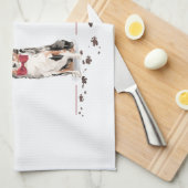 Australian Shepherd Funny Christmas Dog with Tree Geschirrtuch (Viertel Falte)