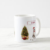 Australian Shepherd Funny Christmas Dog with Tree Kaffeetasse (VorderseiteRechts)