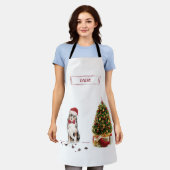 Australian Shepherd Funny Christmas Dog with Tree Schürze (Getragen)