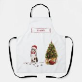 Australian Shepherd Funny Christmas Dog with Tree Schürze (Vorderseite)