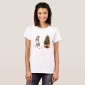 Australian Shepherd Funny Christmas Dog with Tree T-Shirt (Vorne ganz)