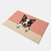 Australian Shepherd Fußmatte Kunst (Schrägansicht)