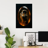 Australian Shepherd Gedenk Amber Kunst Druck Poster (Heimbüro)