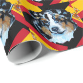 AUSTRALIAN SHEPHERD GESCHENKPAPIER (Rolleneckpunkt)