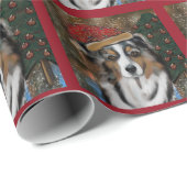 Australian Shepherd Geschenkpapier (Rolleneckpunkt)