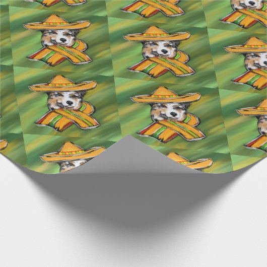Australian Shepherd Geschenkpapier (Ecke)