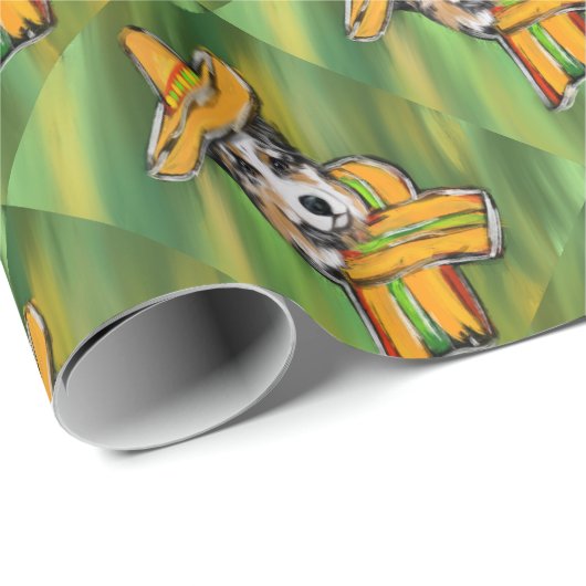 Australian Shepherd Geschenkpapier (Rolleneckpunkt)