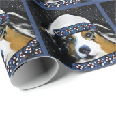 Australian Shepherd Geschenkpapier (Rolleneckpunkt)