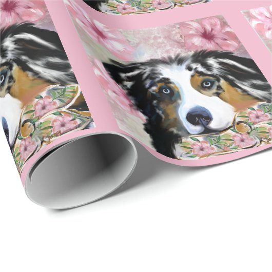 AUSTRALIAN SHEPHERD GESCHENKPAPIER (Rolleneckpunkt)