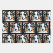 Australian Shepherd Geschenkpapier Set (Vorderseite)