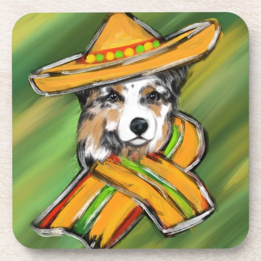 Australian Shepherd Getränkeuntersetzer (Vorderseite)