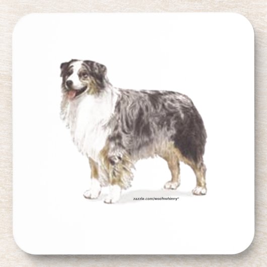 Australian Shepherd Getränkeuntersetzer (Vorderseite)
