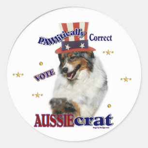 Australian Shepherd Gifts Runder Aufkleber