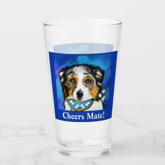 AUSTRALIAN SHEPHERD GLAS (Vorderseite)