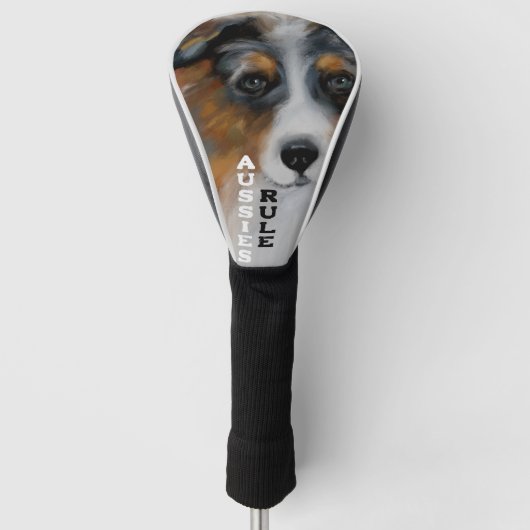 AUSTRALIAN SHEPHERD GOLF HEADCOVER (Vorderseite)