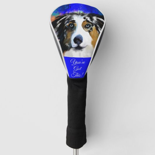 AUSTRALIAN SHEPHERD GOLF HEADCOVER (Vorderseite)