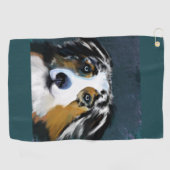 AUSTRALIAN SHEPHERD GOLFHANDTUCH (Horizontal)