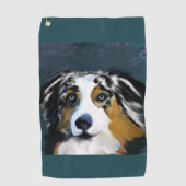AUSTRALIAN SHEPHERD GOLFHANDTUCH (Vorderseite)