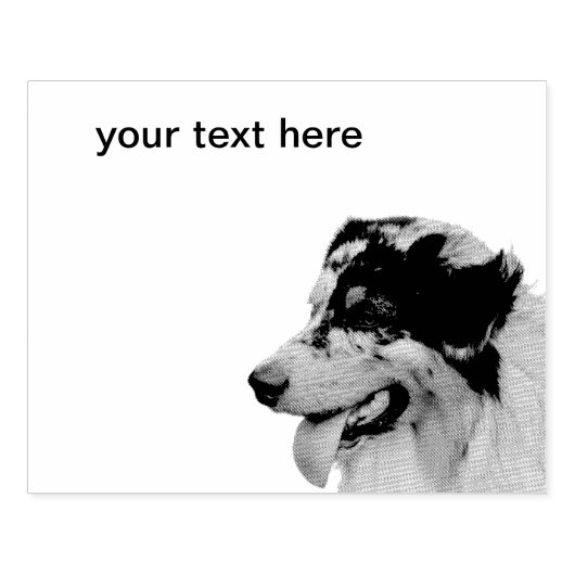 Australian Shepherd Gummistempel (Prägung)