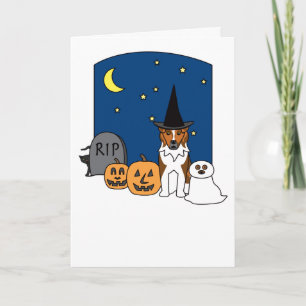 Australian Shepherd Halloween Karte
