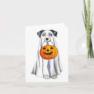 Australian Shepherd Halloween lustiges Gespenster- Karte